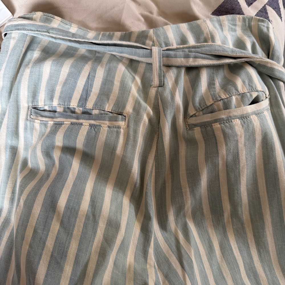 FRAME DENIM STRIPED PAPERBAG TIE PANTS - Picture 5 of 7